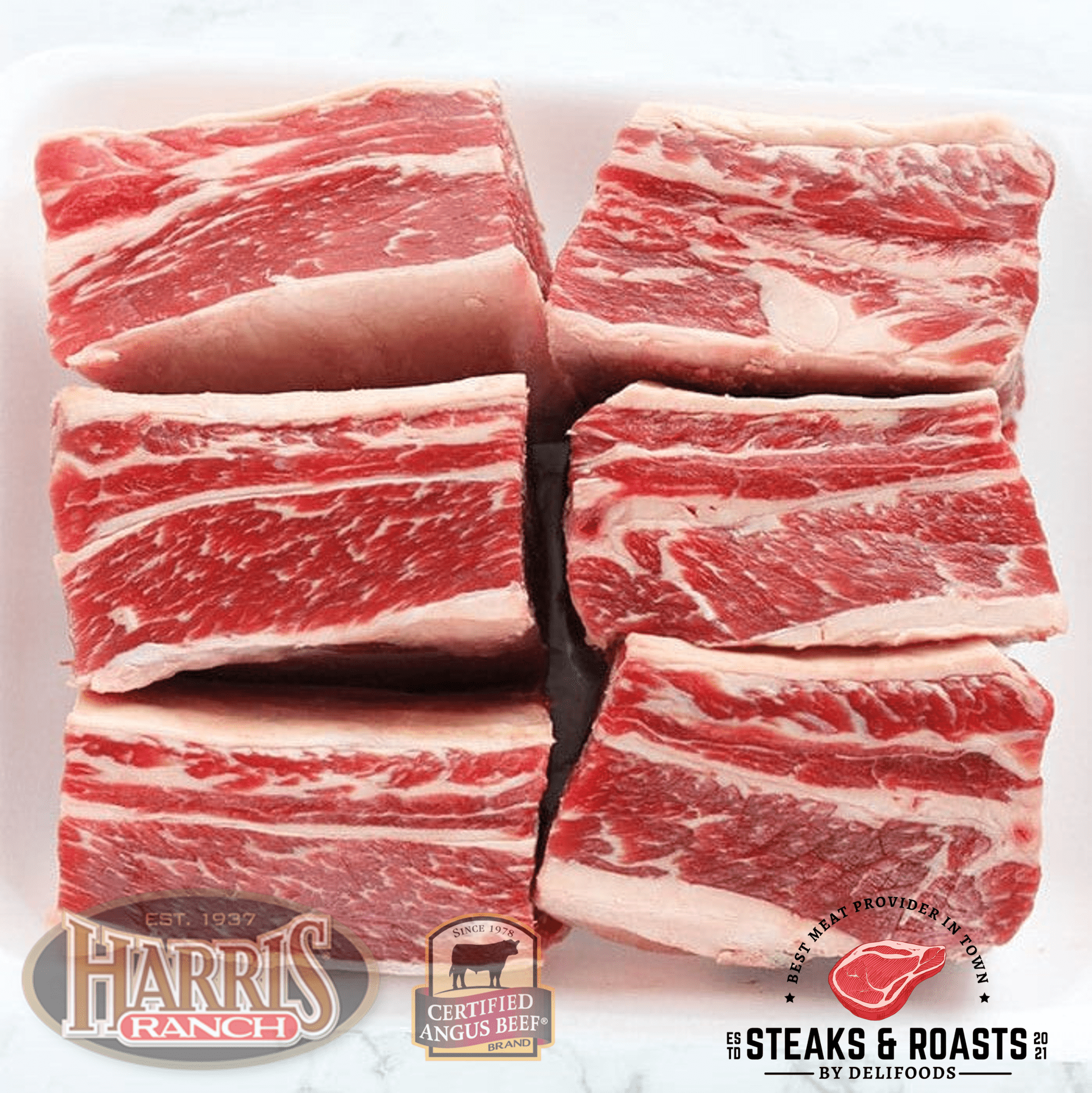 Harris Ranch® Certified Angus Beef English Cut Short Ribs Grass Raised Grain Finished